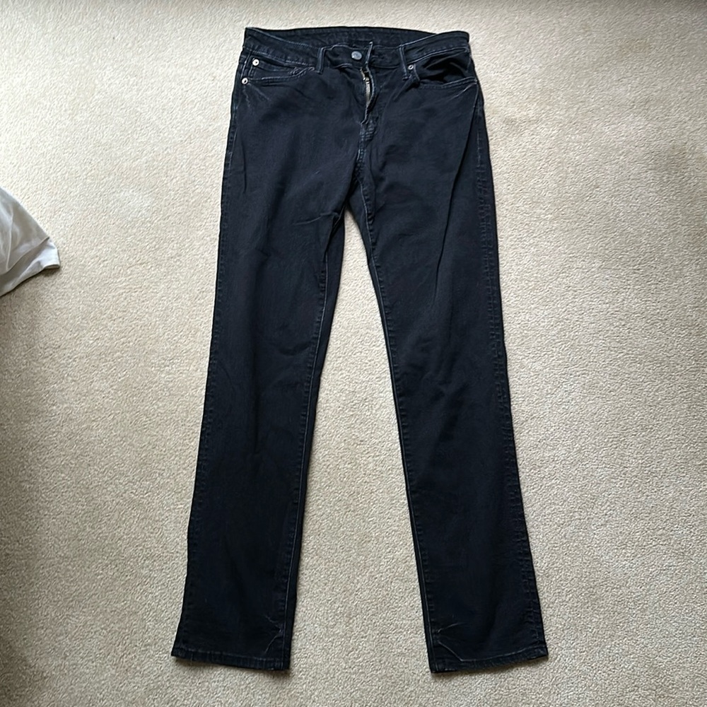 Black slim straight American Eagle jeans, 32X34